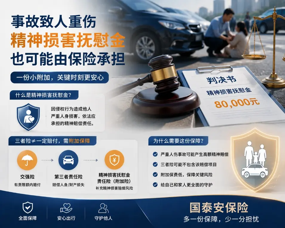 交通事故判赔8万元精神损害抚慰金,三者险200万够不够用?(图1) 交通事故判赔8万元精神损害抚慰金,三者险200万够不够用?(图1)